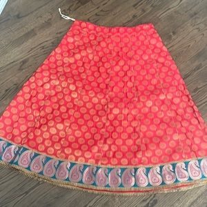 XL red blue and green choli lengha. Indian outfit.